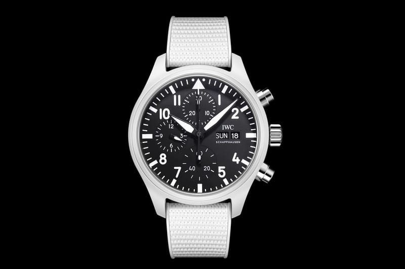 IWC 아이더블유씨 파일럿 탑건 크로노그래프 화이트 블랙다이얼