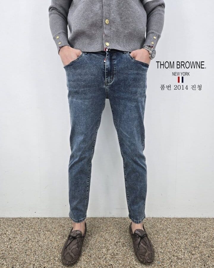 THOM BROWNE 톰브라운 슬림 청바지