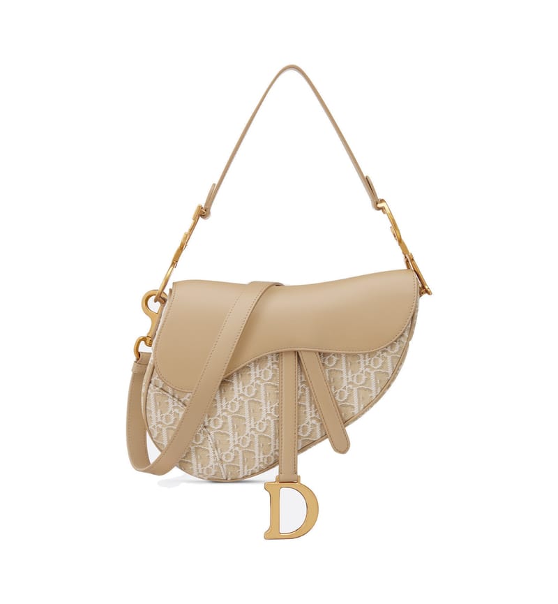 DIOR 디올 오블리크 자카드 새들 백