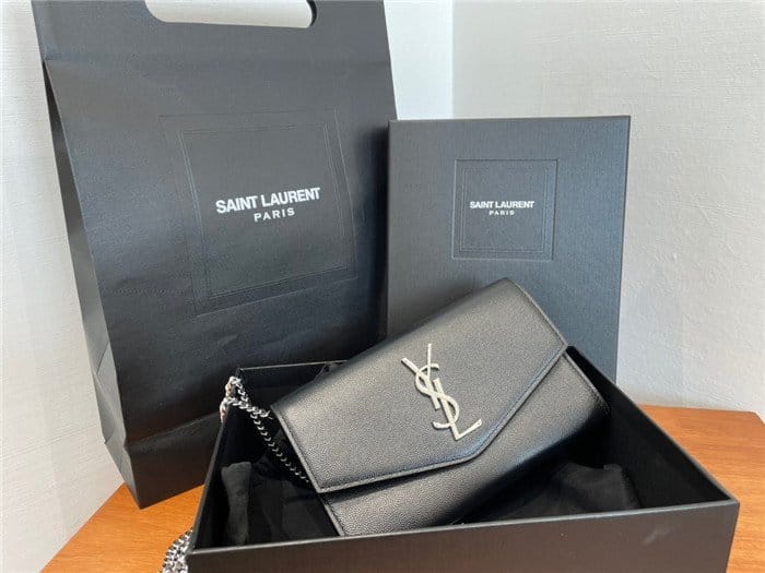 SAINT LAURENT 생로랑 업타운 엔벨로프 체인 지갑