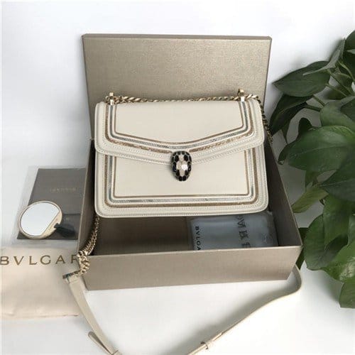 BULGARI 불가리 세르펜티 다이아몬드 블라스트 체인 숄더백 BV28656-2