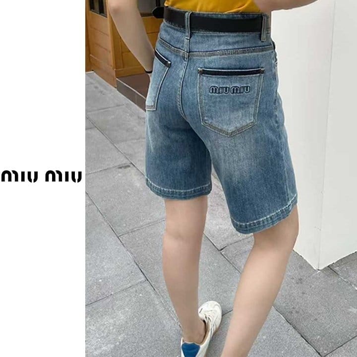 MIUMIU 미우미우 볼드라인 청반바지