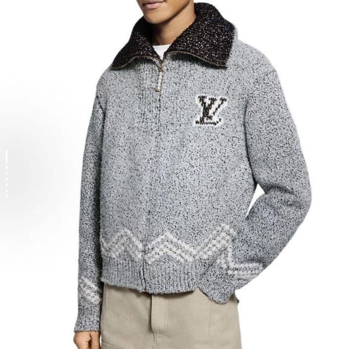 LOUIS VUITTON 루이비통 지퍼 니티드 블루종