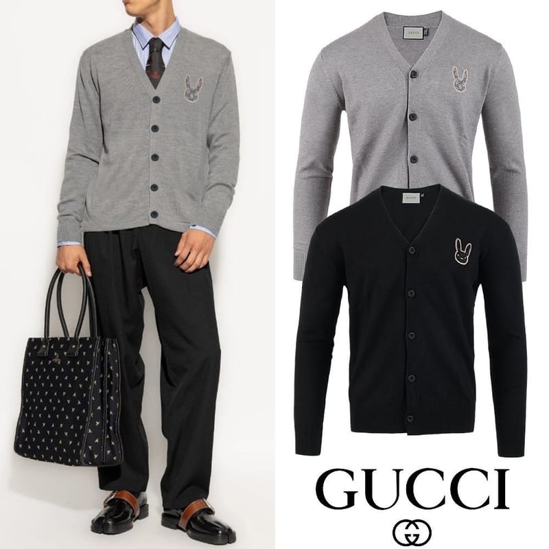 GUCCI 구찌 래빗자수 울 가디건