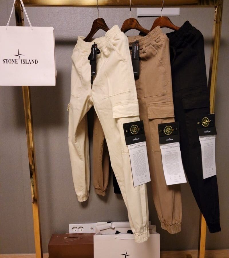 STONE ISLAND 스톤아일랜드 밴딩 스판 카고 조거팬츠