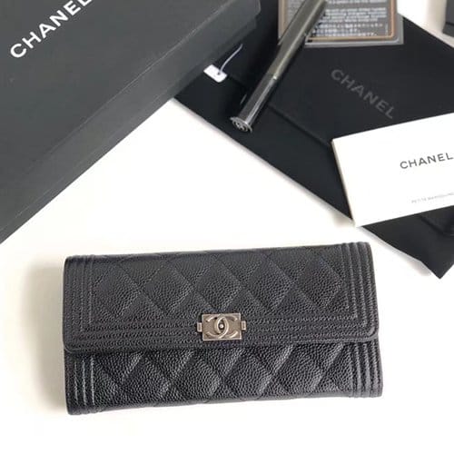 CHANEL 샤넬 장지갑 캐비어 은장 AS7088