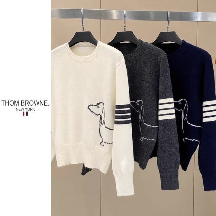 THOM BROWNE 톰브라운 헥터 퍼피 울 스웨터