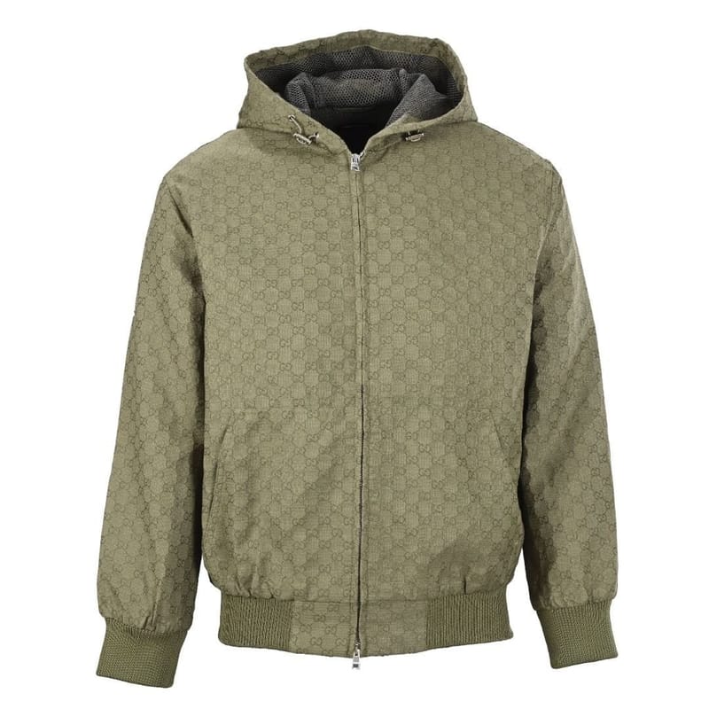 GUCCI 구찌 코튼 립스탑 후드 자켓