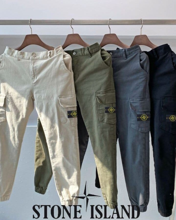STONE ISLAND 스톤아일랜드 카고 조거 허리반밴딩 팬츠