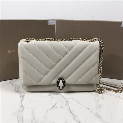 BULGARI 불가리 세르펜티 카보숑 라지 숄더백 BV287984-1