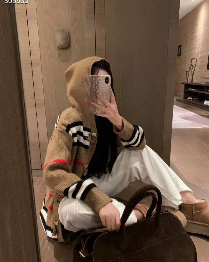 BURBERRY 버버리 후드 가디건