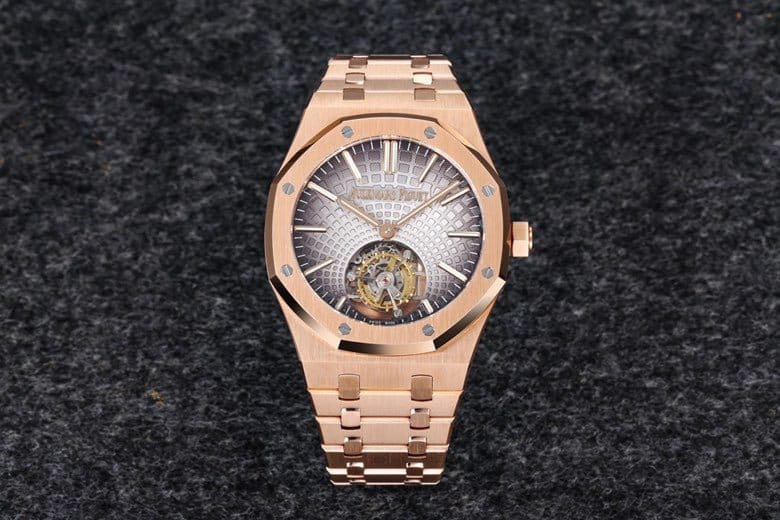 AUDEMARS PIGUET 오데마피게 로얄오크 플라잉 뚜르비옹 로즈골드 그레이다이얼