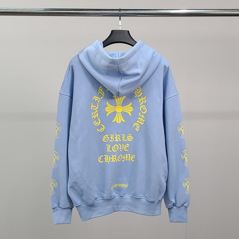 CHROME HEARTS 크롬하츠 옐로우 말굽 오버핏 후드티