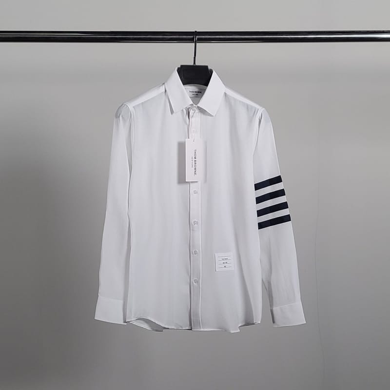 THOM BROWNE 톰브라운 사선완장 린넨 셔츠 2COLOR