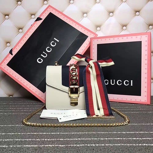 GUCCI 구찌 실비 미니 화이트 SYLVIE 431666