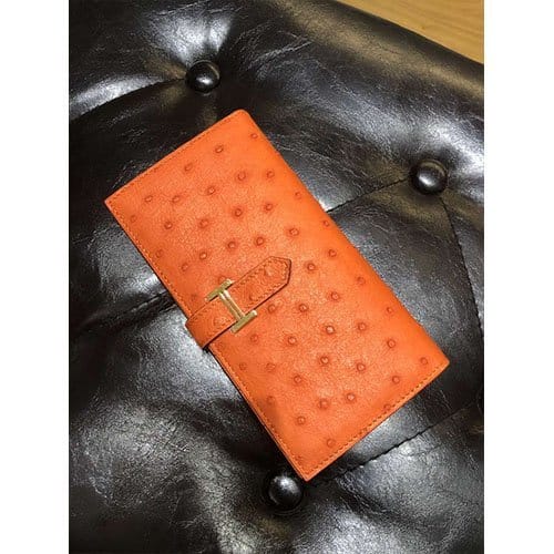 HERMES [프리미엄] 에르메스 베안 장지갑 오스트리치