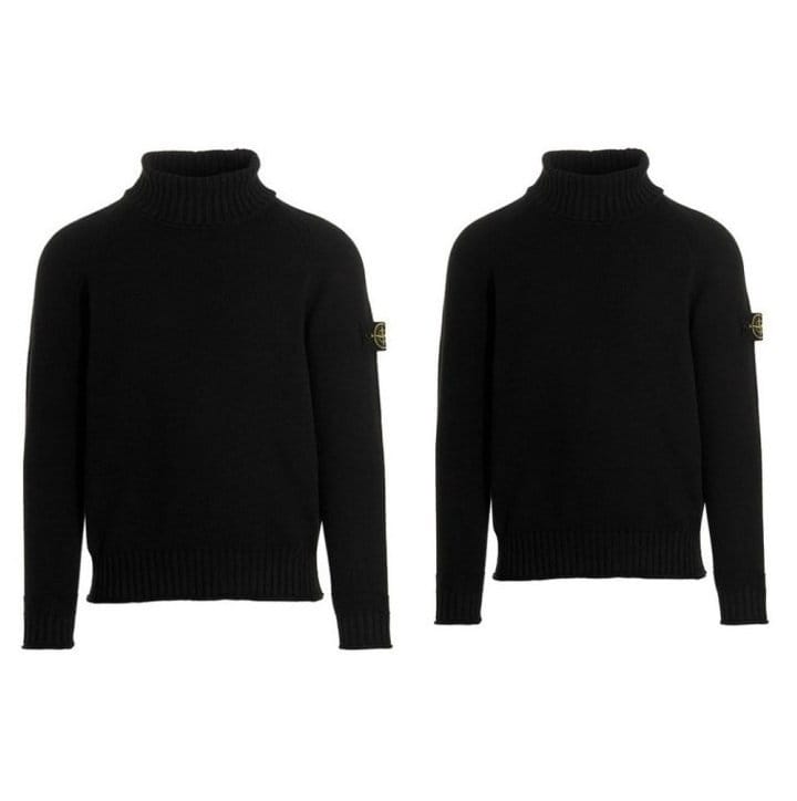 STONE ISLAND 스톤아일랜드 패치 울니트 터틀넥
