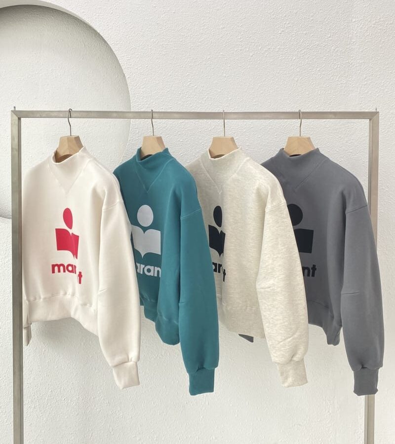 ISABEL MARANT 이자벨마랑 하이넥 기모 맨투맨