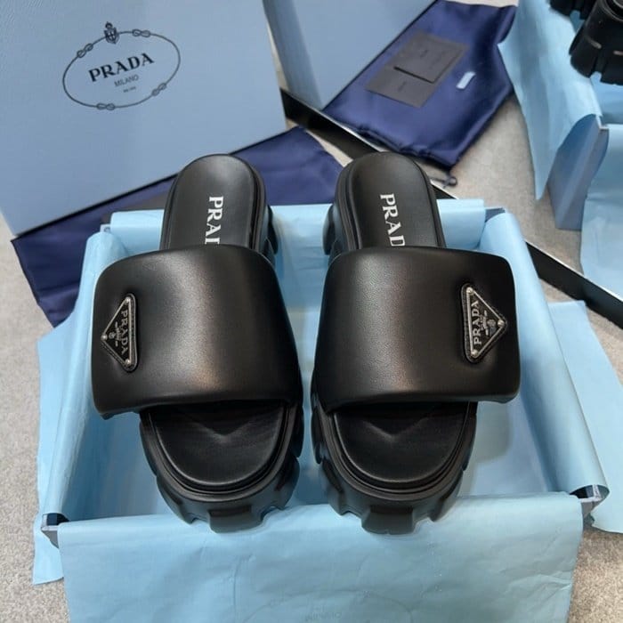 PRADA 프라다 여성 소프트 패딩 뮬 2COLOR