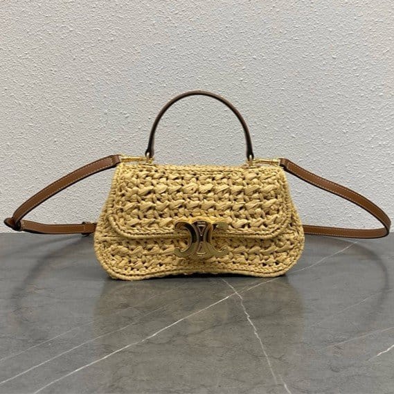 CELINE 셀린느 틴 로라 라피아 숄더백 119862