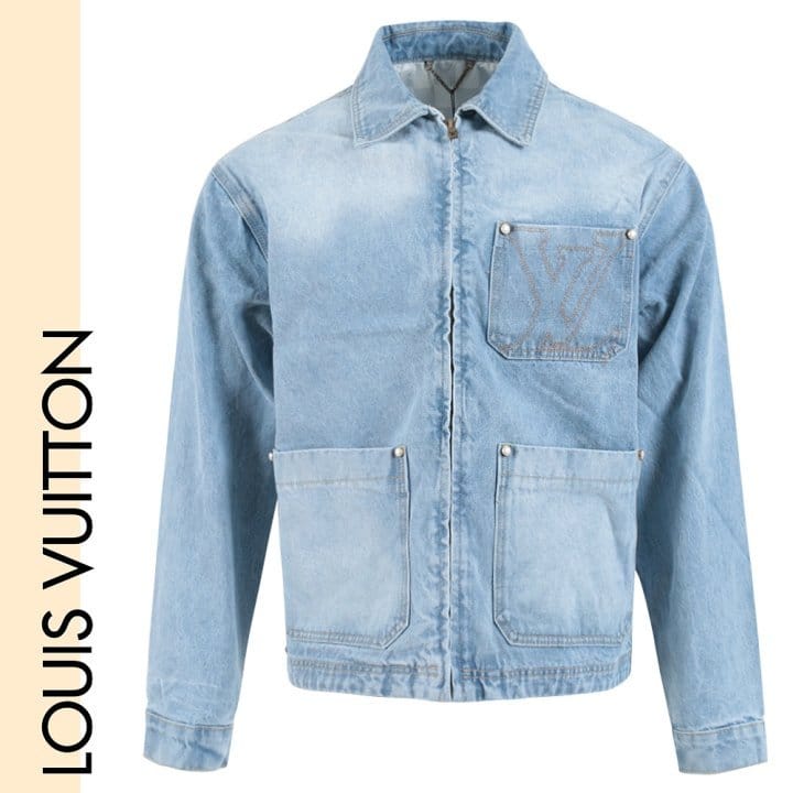 LOUIS VUITTON 루이비통 자수 로고 지퍼 청자켓