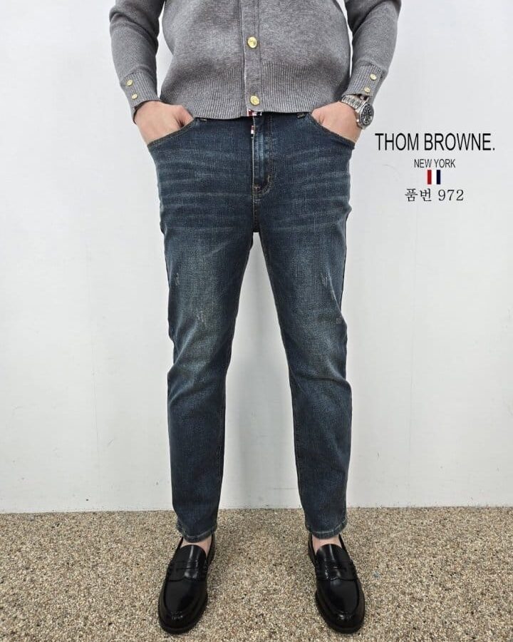 THOM BROWNE 톰브라운 슬림 청바지