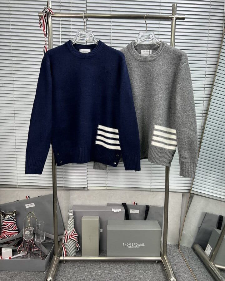 THOM BROWNE 톰브라운 도니골 저지 스티치 4바 니트