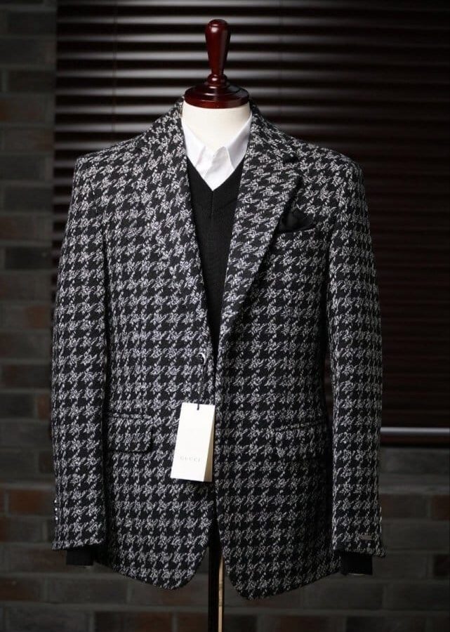 GUCCI 구찌 프리미엄 울 하운드투스 자켓