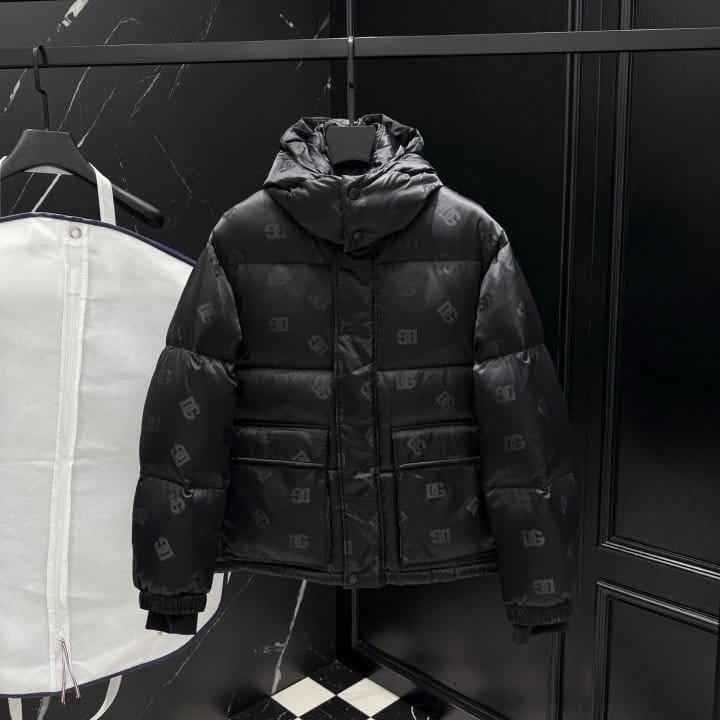 DOLCE&GABBANA 돌체앤가바나 로고 올오버 다운 패딩