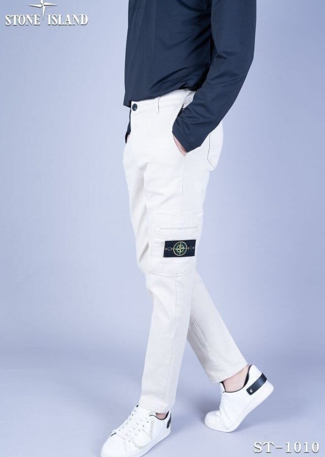 STONE ISLAND 스톤아일랜드 허리 풀 밴딩 카고 팬츠