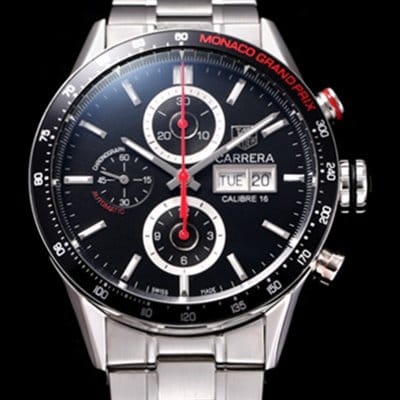 TAG HEUER 태그호이어 까레라 최신형 CV2A1F.BA0796 모나코 그랑프리 에디션 크로노그래프 블랙 다이얼 브레이슬릿 오토매틱 무브먼트 tag0339 - TAG Heuer Carrera Monaco Grand Prix Calibre 16 Limited Edition Chronograph Black Dial Bracelet 7750B-2 High Quilty Automatic Movement
