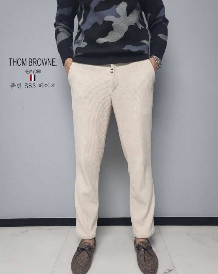 THOM BROWNE 톰브라운 기모 코듀로이 매직밴드 팬츠