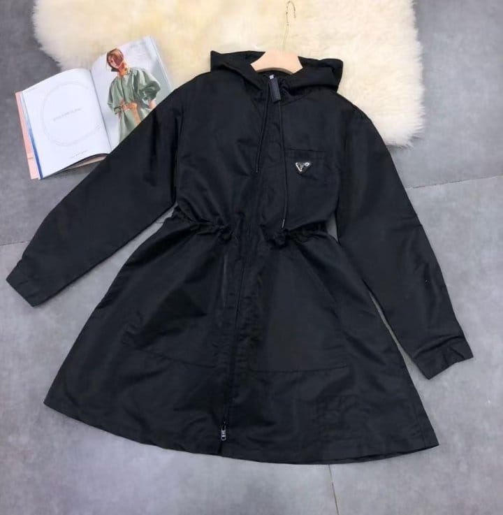 PRADA 프라다 리사이클 나일론 미디 트렌치 바람막이 자켓