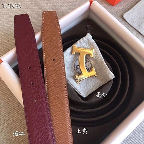 HERMES 에르메스 양면 벨트 넓이 32MM H0123-1