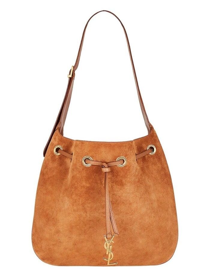 SAINT LAURENT 생로랑 플랫 호보 백