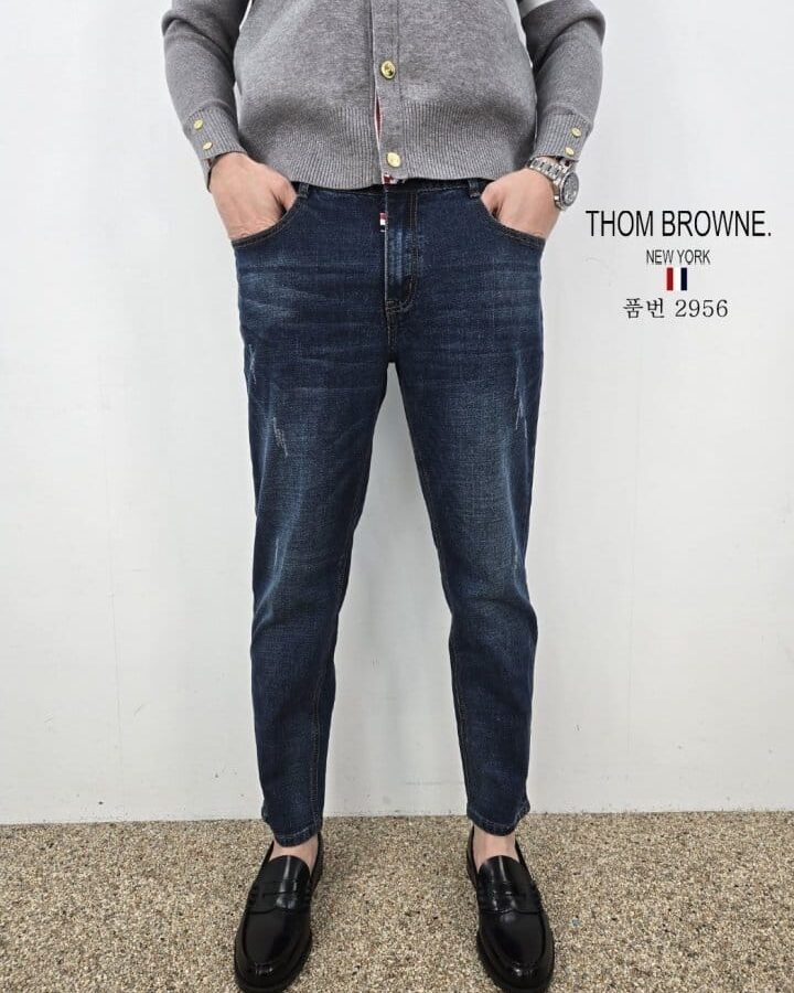 THOM BROWNE 톰브라운 슬림 청바지