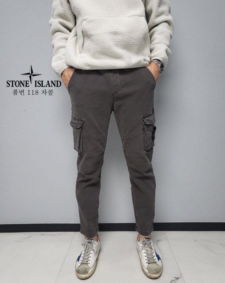 STONE ISLAND 스톤아일랜드 융기모 카고팬츠