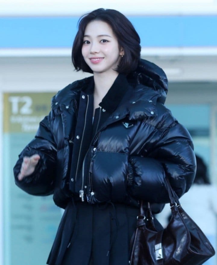 PRADA 프라다 리나일론 구스 숏 패딩