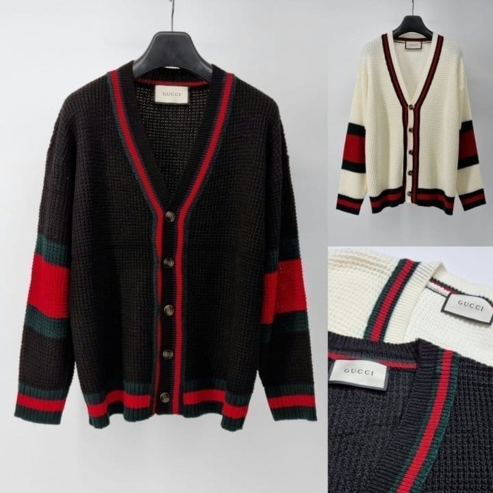 GUCCI 구찌 와플 니트 가디건