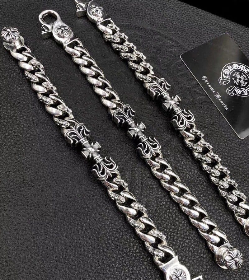 CHROME HEARTS 크롬하츠 925실버 남녀공용 팔찌 3디자인(폭15mm)