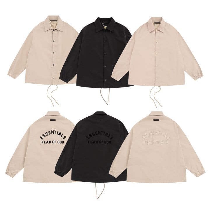 FEAR OF GOD 피어오브갓 에센셜 1103 백 로고 코치 자켓
