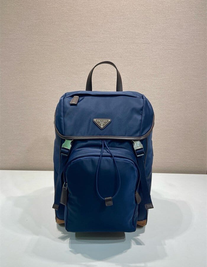 PRADA 프라다 리나일론 가죽 백팩 2VZ135A