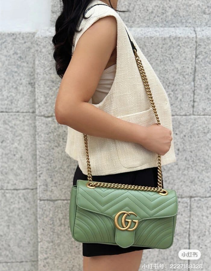 GUCCI 구찌 GG 마몽 마틀라세 숄더백 443497-4