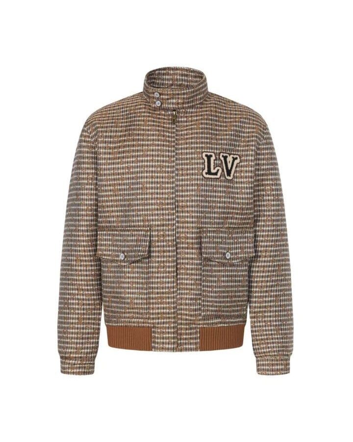 LOUIS VUITTON 루이비통 모노그램 울 해링턴 블루종 자켓