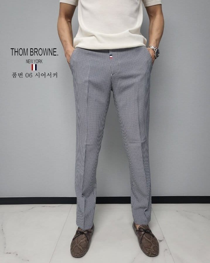 THOM BROWNE 톰브라운 린넨 시어서커 슬랙스