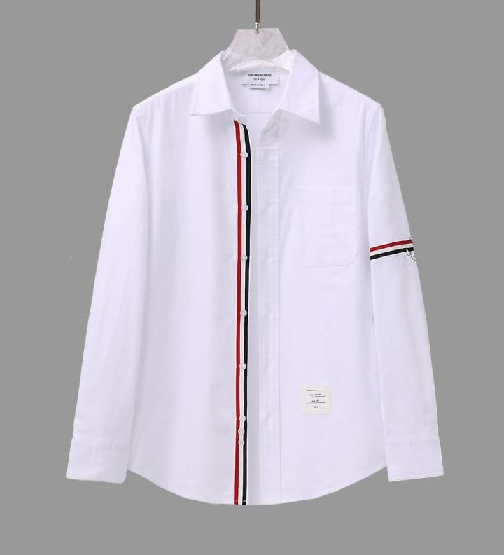 THOM BROWNE 톰브라운 앵커 스트라이프 암밴드 셔츠
