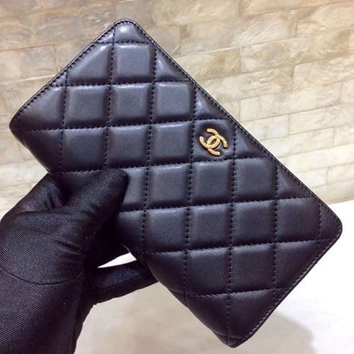 CHANEL CHANEL 샤넬 장지갑 양가죽 금장 AS305216