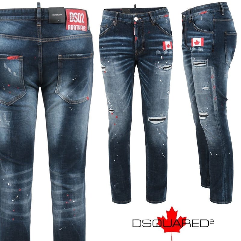 DSQUARED2 디스퀘어드2 메이플 캐나다 워싱 슬림 일자진