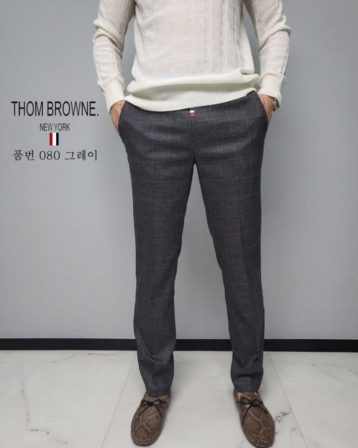 THOM BROWNE 톰브라운 그레이 체크 슬렉스 (080)