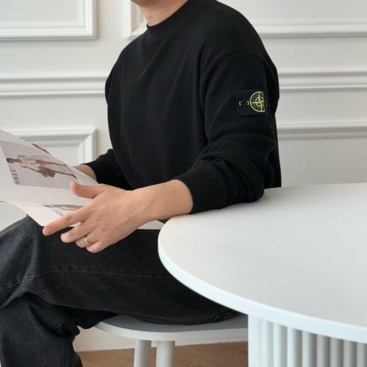 STONE ISLAND 스톤아일랜드 리브 와플 맨투맨 셔츠